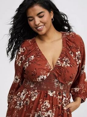 TORRID Maxi V-Neck Raglan-Sleeve Dress 2x